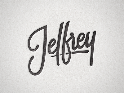 Signature handwritten letterpress logotype script