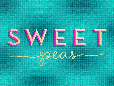 Sweetpeas handlettering logo
