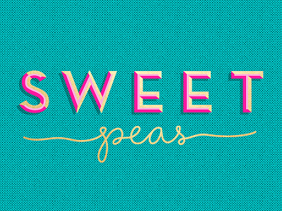 Sweetpeas handlettering logo