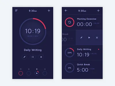 Countdown Timer app countdown dark ui productivity simple time timer to do ux