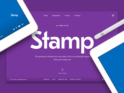 Stamp! ⌒(o＾▽＾o)ノ cards stamp ui ui cards ui kit ux