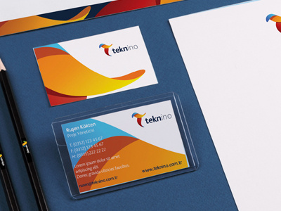 Teknino Branding branding card cd clean colorful design envelope inovation logo paper tech technology