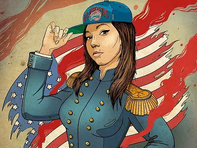 Crazzy Ma girl illustration portrait