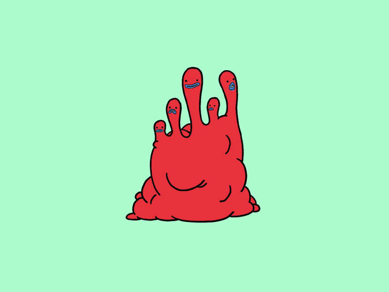 Bounce animation creature dancing heads monster tvpaint