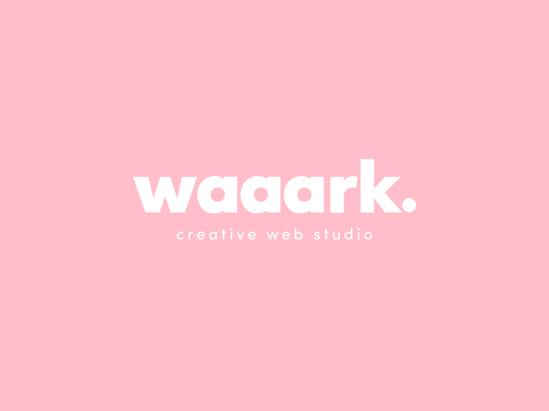 Waaark Loader animation bounce gif liquid logo motion motion graphics typography