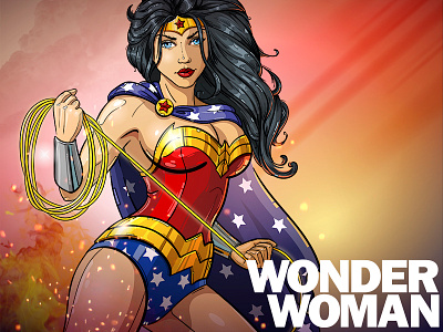 Wonder Woman illustration vector woman