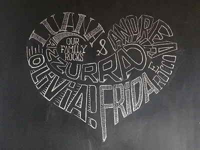 Family Love Typography blackboard calligraphy chalkboard codorostudio family love typography