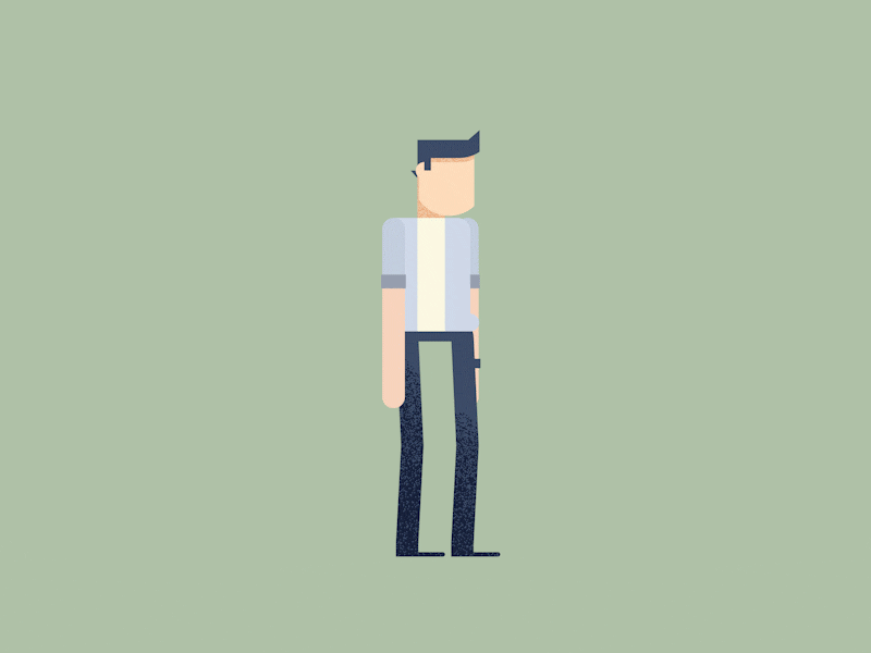 Man, I've been waiting for ever... 2d animation c4d character design desperate flat vector waiting