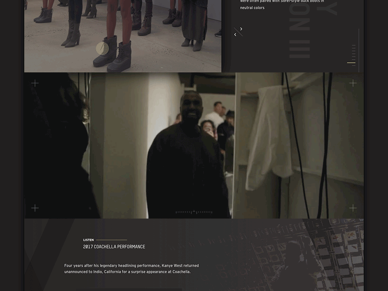 YZY Play Section art design gif kayne season ui ux yeezy yzy
