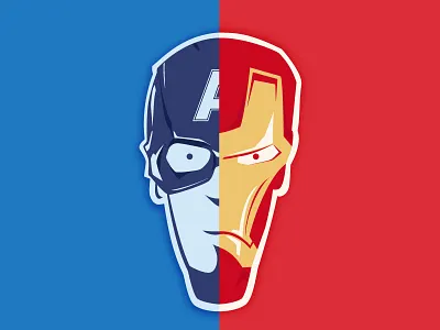 Captain America IronMan Profile captain america civil war iron man ironman marvel superhero