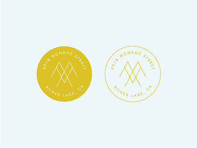 Monroe Apartments & Bungalows apartments badge branding california icon identity logo los angeles monogram real estate seal silver lake