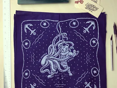 The struggle is real handkerchief anchor illustration lettering print sea