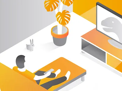 Living Room icon illustration infographic isometric