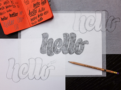 Hello - Final Sketch biggerpictureshow handlettering handtype hashtaglettering indyinternationalfilmfest lettering process