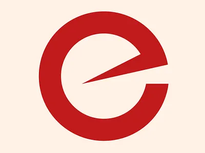 E mark chart e education growth icon letter logo pie type