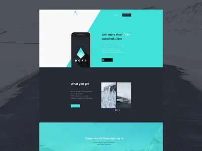 Freebie - Nord,Simple App Template app clean flat free freebie minimal modern nord psd simple web webpage