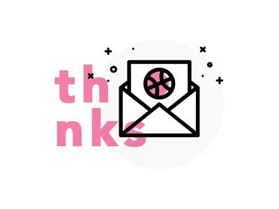 First shot debut dribbble envelope firstshot hello icon icons illustration pink