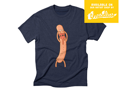 Hot Death Tee illustration ketchup sausage sell t shirt tee threadless weenie