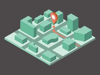 DailyUI 020 - Location Tracker 020 dailyui isometric location tracker