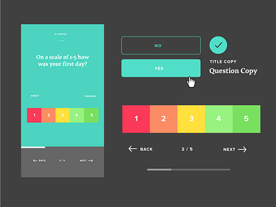 Mobile Survey bright flat mobile pastel survey ui