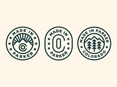 Wip Badges badge co colorado logo minimalism mountains nature simple trees