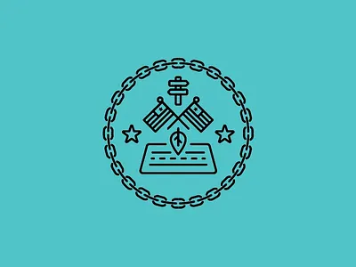 Patriotic Shizz branding event icon illustration logo stamp vector