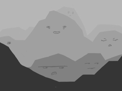 Mountains drawing illustration mountain photoshop