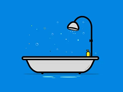 Shower Bathtub bathtub cardoso illustration shower vector