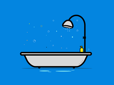 Shower Bathtub bathtub cardoso illustration shower vector