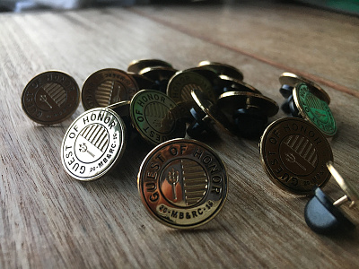 Brass Pins brass club logo pin