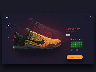 KOBE XI ELITE app flat icon shop ui web
