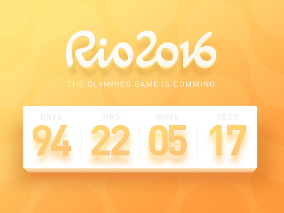 Daily UI 013 - Countdown Timer 013 2016 challenge countdown dailyui rio timer