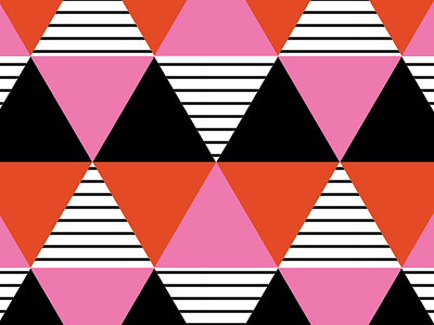 I can never resist a good triangle pattern. orange patterns pink stripes triangles