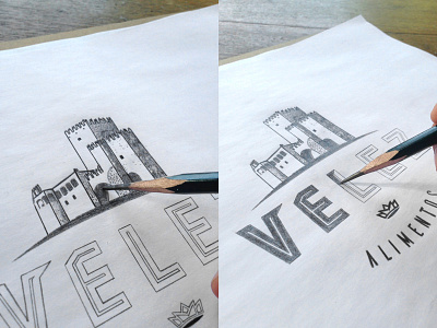 Logo design / final drawing alimentos castle castle logo food logo logo design logo designer royal logo velez velez alimentos