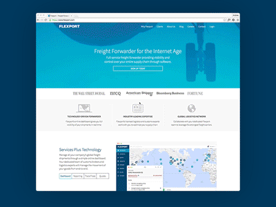 Flexport Homepage web