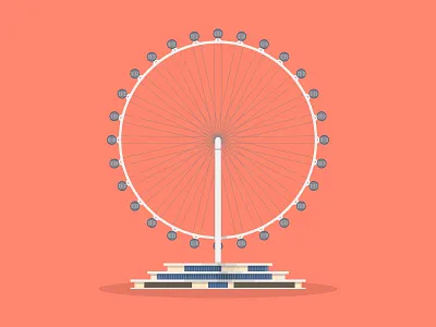 31/50: Singapore Flyer architecture buildings flat design flyer illustration singapore
