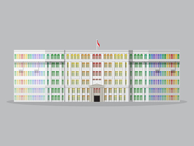 32/50: Former MICA Building architecture buildings flat design illustration singapore