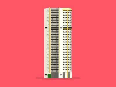 33/50: Pearl Bank Apartments architecture bank buildings flat design illustration pearl singapore