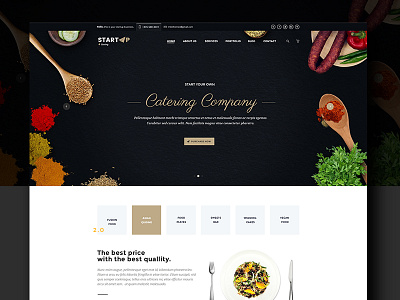 StartUp - Catering Company Demo | Website Template architecture auto shop business cargo catering cleaning construction corporate financial gardening medical trasnport