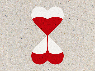 Heartglass illustration design graphic heart hourglass illustration illustrator love mockup postcard poster red sign