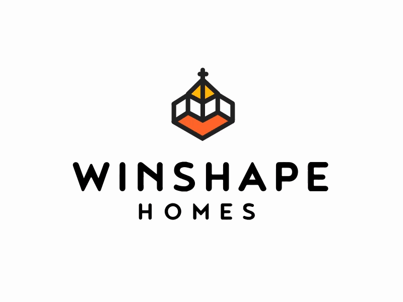 WinShape Homes branding heart icons illustration logo motion trees type vector