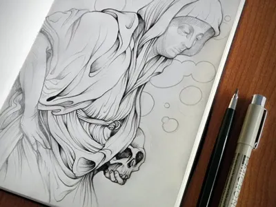 Mercy black death drapped draw lady pencil sheet