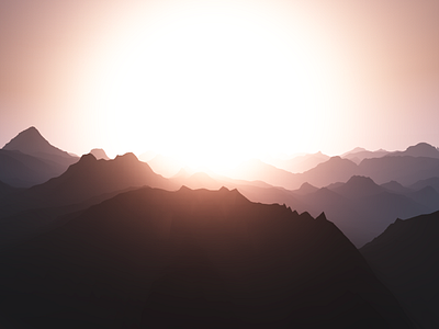 Sunrise madewithunity mountains sunset unity