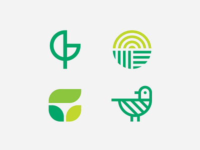 Greenteria bird branding green heisler identity leaf logo minimal modern natural organic simple