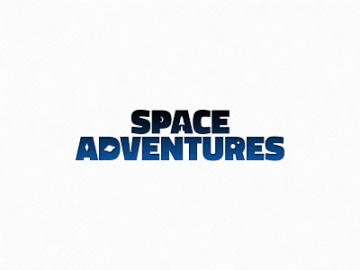 Space Adventures brand cosmos logo logotype moon planet rocket saturn space stars texture typography