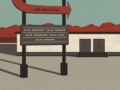 Knapsack European Tour 2015 design gigposter illustration