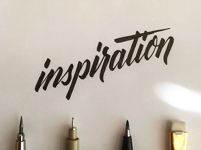 Inspiration brush custom hand lettering inspiration script type typography