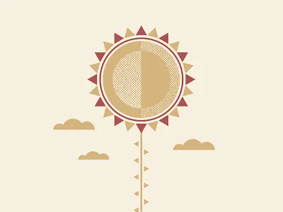 Sunflower Postcard card design illustration post postcard screenprint sunflower