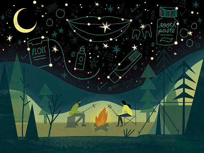5280 camping dentist moon night smile teeth toothbrush