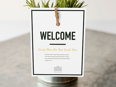 The Grant Branding brand identity branding focus lab identity identity design lodging print welcome card